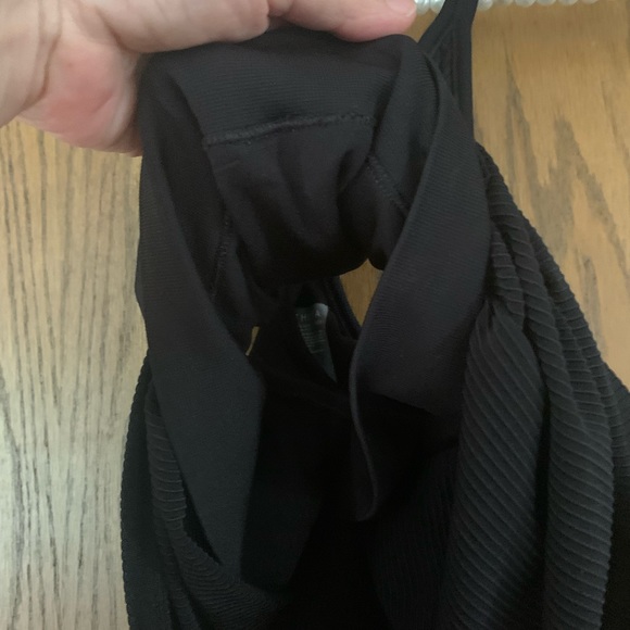 Athleta Renew built-in bra tank ribbed camisole racerback - black - Picture 6 of 10